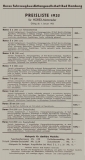Horex Preisliste 1.1.1935