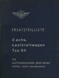 Ernst Grube G 5 Ersatzteilliste 1956