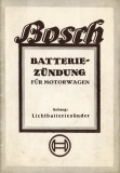 Bosch Batterie Zündung für Motorwagen 1935