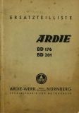 Ardie BD 176 + BD 201 Ersatzteilliste ca. 1955
