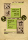Lanz Fahrräder u. Nähmaschinen Prospekt 1928