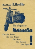 Libelle Motorroller Prospekt 1950er Jahre
