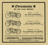 Orionette Print-Werbung 1924