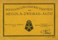Megola Zweirad-Auto Bedienungsanleitung 1923