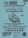 Programm + Ausschreibung Dahlemer-Binz 1992