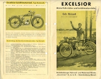 Excelsior Motorfahrräder + Leichtmotorräder Programm ca. 1938