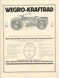 Wegro Kraftrad Prospekt ca. 1922