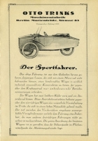 Trinks Dreirad-Wagen Prospekt 1920er Jahre