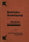 Windhoff 4 Bedienungsanleitung ca. 1929
