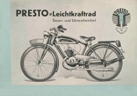 Presto Motor-Fahrrad Prospekt ca. 1934