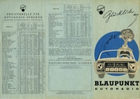 Autoradio Blaupunkt Programm 1959/60