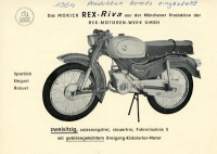 Rex Moped Silber-Rex Prospekt ca.1963