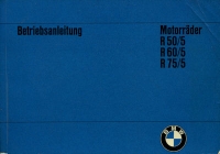BMW R 50/5 60/5 75/5 Bedienungsanleitung 5.1970