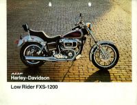 Harley-Davidson AMF Low Rider FXS-1200 Prospekt 1980