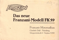Franzani Modell FK 59 Prospekt 1930