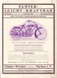 Elster Leicht-Kraftrad 0,749 / 2,2PS Prospekt ca. 1924