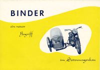 Binder Seitenwagen Prospekt 1952
