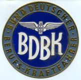 Plakette BDBK 1950er Jahre
