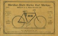 Meridian Fahrrad Programm ca. 1915