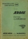 Ardie Ersatzteilliste Junior 125 1939