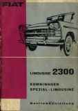 Fiat 2300 Bedienungsanleitung 1962