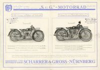 S.u.G. 500 / 600 ccm Touren- u. Sportmodell Prospekt 1.1929