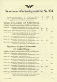Wanderer Preisliste Nr.104 4.1932