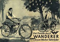 Wanderer Chrom Motor-Fahrräder Prospekt 3.1934