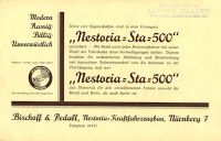Nestoria STA 500 Prospekt ca. 1929