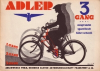Adler 3 Gang Fahrrad Prospekt 1935