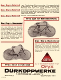 Dürkopp Oryx Fahrrad Prospekt 1931