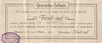 Frischauf Garantie Schein Fahrrad 1913