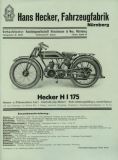 Hecker H I 175 Prospekt ca. 1928