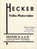 Hecker VM 1 und 2 Prospekt ca. 1932