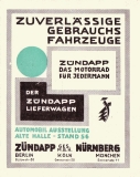 Zündapp Programm ca. 1927