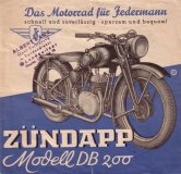 Zündapp DB 200 Prospekt ca. 1948