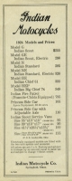 Indian Preisliste 1924