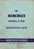 Hercules Roller 200 Ersatzteilliste 9.1958