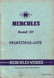 Hercules Mod. 217 Ersatzteilliste 5.1956