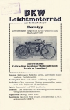 DKW Leichtmotorrad Renntype Prospekt ca. 1922