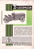 D-Rad D-Lieferwagen Type L 7 Prospekt ca.1927