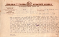 Tika Angebotsschreiben 9.12.1922