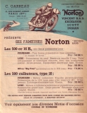 Norton 500cc 16H + 18 Prospekt 1950er Jahre