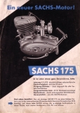 Sachs 175 ccm Motoren Prospekt 4.1953