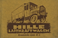 Hille / Dresden Lkw Typ K 3 Ersatzteilliste 12.1924