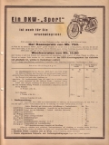 Dkw Sport Prospekt ca. 1926