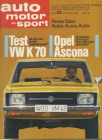 Auto, Motor & Sport 1970 Heft 22