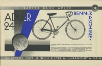 Adler Fahrrad Programm 1930