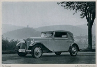Adler Trumpf Cabriolet Ansichtskarte 1933