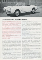 Alfa-Romeo Giulietta Spider e spider veloce Prospekt ca. 1965